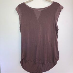 🍁 Maurices purple sleeveless blouse sheer detail